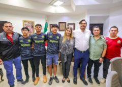 APOYA ALCALDE CARLOS PEÑA ORTIZ VIAJE DE FUTBOLISTAS A PRUEBA DE ANTESALA PROFESIONAL