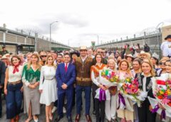 CELEBRARON ALCALDE CARLOS PEÑA ORTIZ Y SEGIO CORONADO JR. TRADICIONAL ABRAZO BINACIONAL REYNOSA-HIDALGO